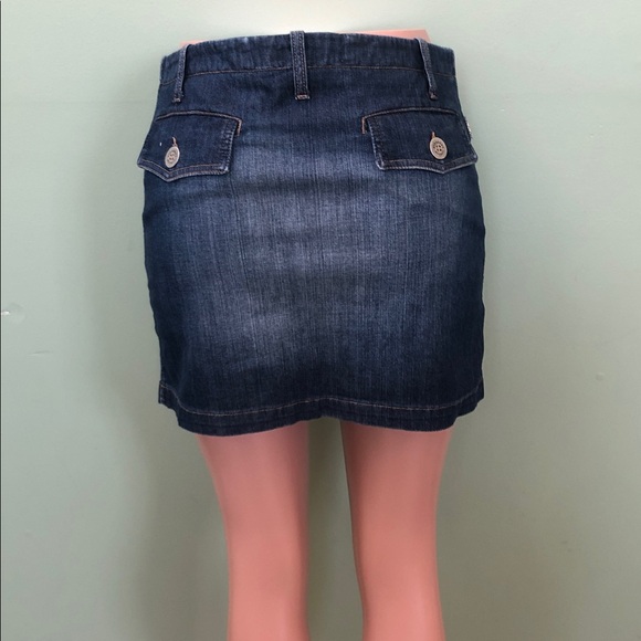 Burberry Authentic London Denim Dark Blue Mini Skirt Size USA 8 - Picture 3 of 9